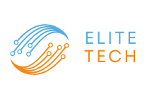 Blue Orange Minimalist Invinity Tech Logo