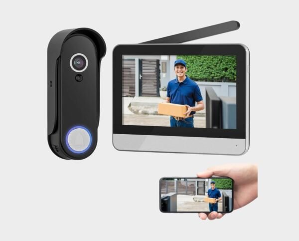 Wireless Smart Video Doorbell System,7" Touchscreen Display,1080P Video Doorbell Camera with Motion Detection,2-Way Audio