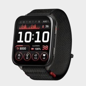Garmin® Venu® X1, Thin and Lightweight GPS Smartwatch, AMOLED Display, Advanced Health and Fitness Features, Black with Slate Titanium Caseback and Black ComfortFit Nylon Band